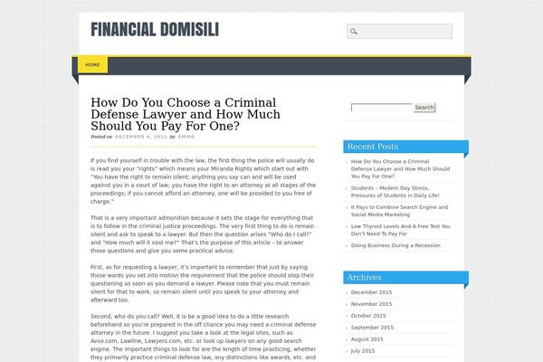 Living Journal theme site design template sample