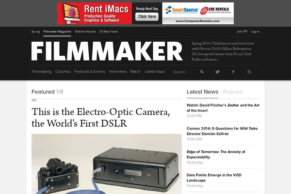 Filmmaker theme site design template sample