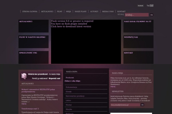 Fog theme site design template sample