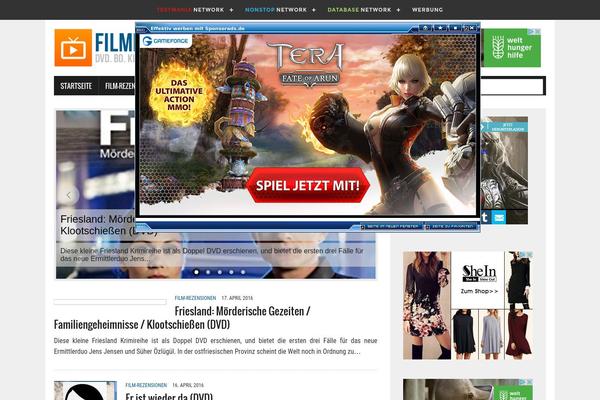 Standard theme site design template sample