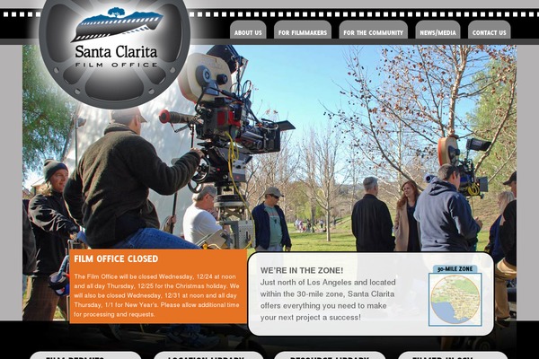 Film theme site design template sample