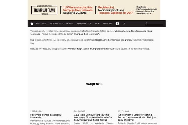 filmshorts.lt site used Event Manager