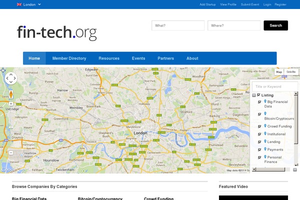 Directory theme site design template sample