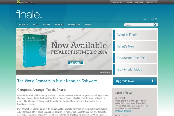 Finale theme site design template sample