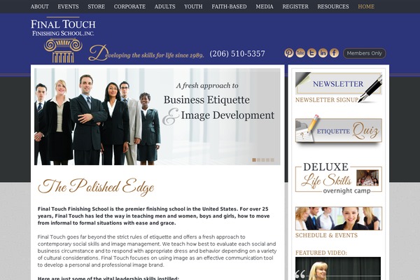 Final theme site design template sample