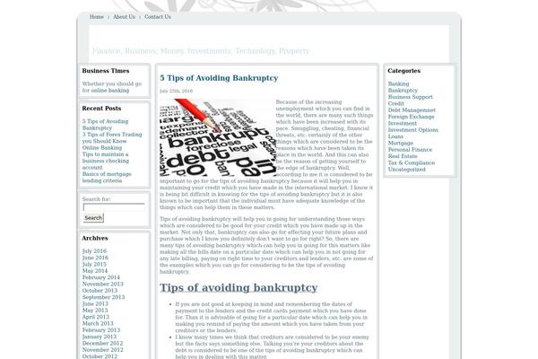 financeandbusinessguide.com site used Wp-city