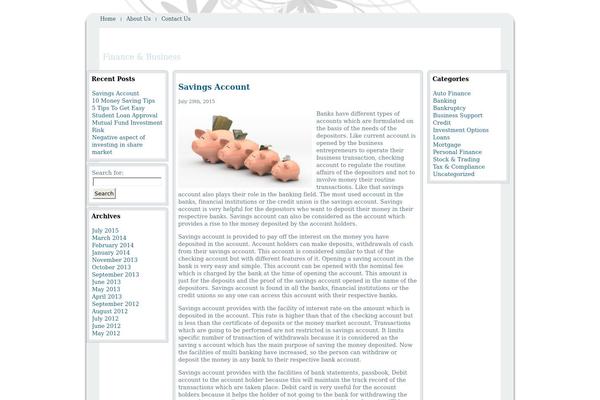 financeandbusinessoutlook.com site used Wp-city