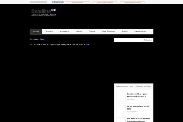 Deadline theme site design template sample