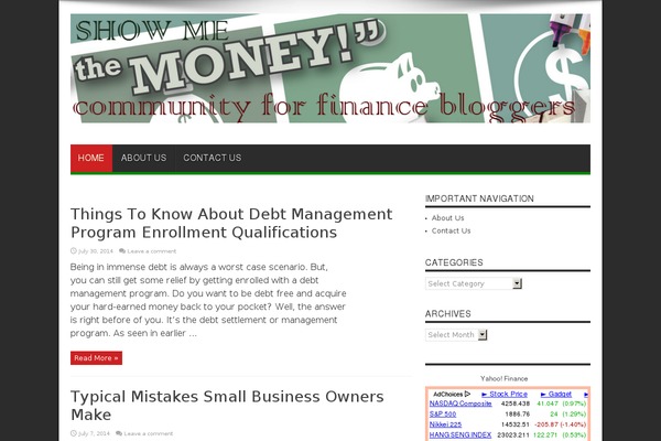 financeguestpost.com site used Twenty Sixteen