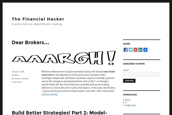 Site using Simple Code Highlighter plugin