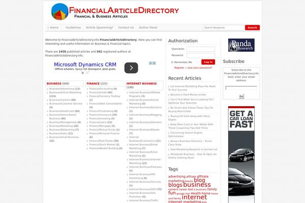 Site using Article Directory plugin