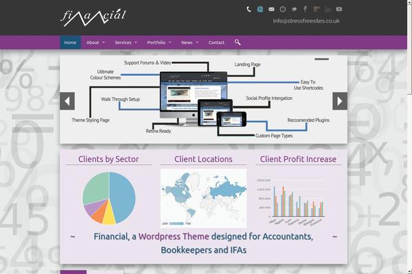 Financial theme site design template sample