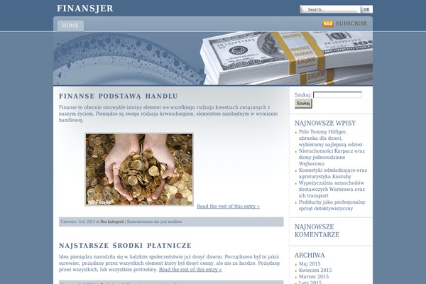 finansjer.net.pl site used Magazine Edge