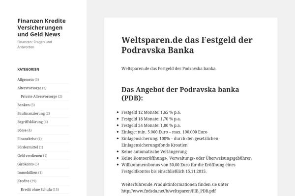 Twenty Fifteen theme site design template sample