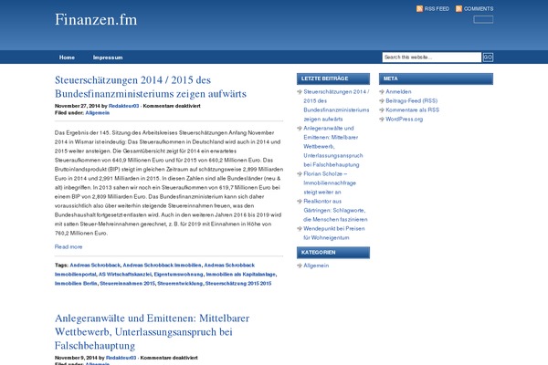 WordPress website example screenshot