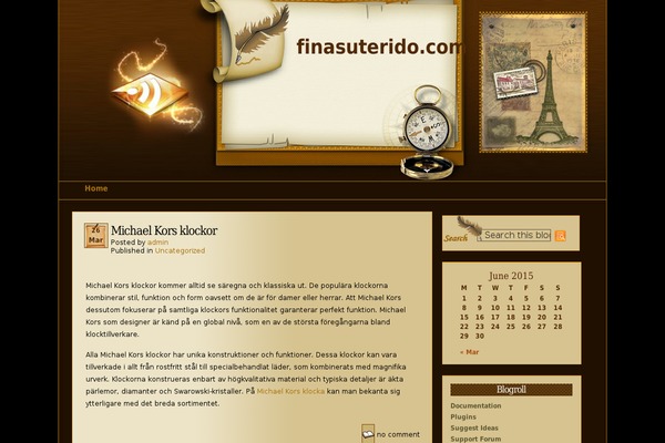 Feather-pen theme site design template sample