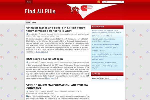 Pharmacy theme site design template sample