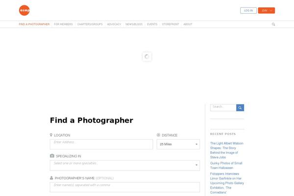 findaphotographer.org site used Asmp2021