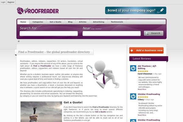 Vantage theme site design template sample