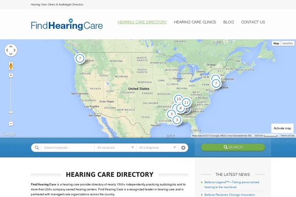 findhearingcare.com site used Directory
