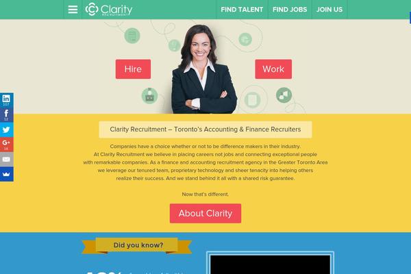 Clarity theme site design template sample