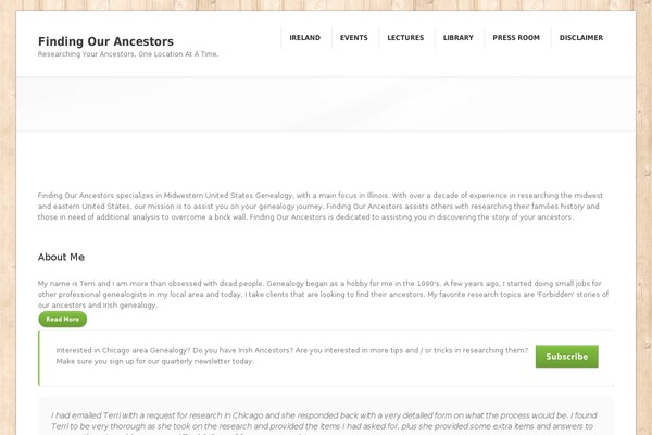 findingourancestors.com site used Scribble Child Theme