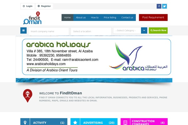 finditoman.com site used Metrodir