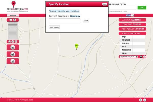 findmymasjed.com site used Mosque