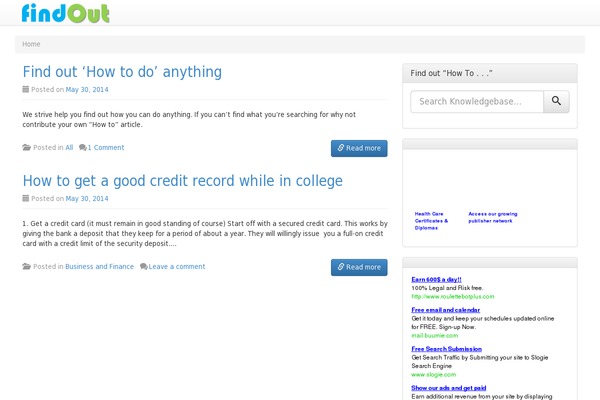 WP Knowledge Base theme site design template sample