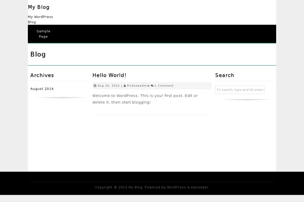 EzyReader theme site design template sample