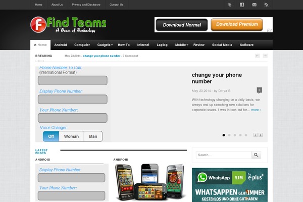 findteams.org site used Reviewpro