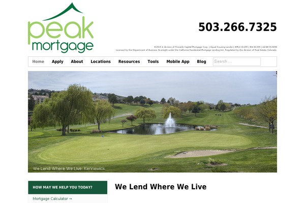 Peak theme site design template sample