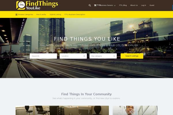 Listify theme site design template sample