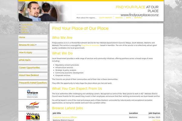 Roots theme site design template sample