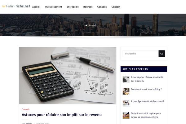ArileWP theme site design template sample