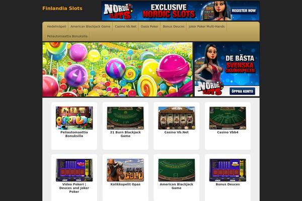 Casino theme site design template sample