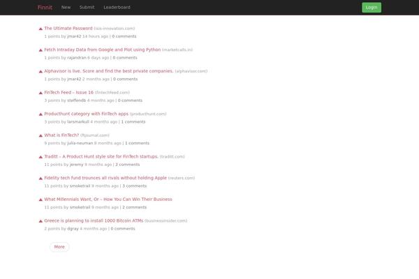 finnit.com site used UpVote