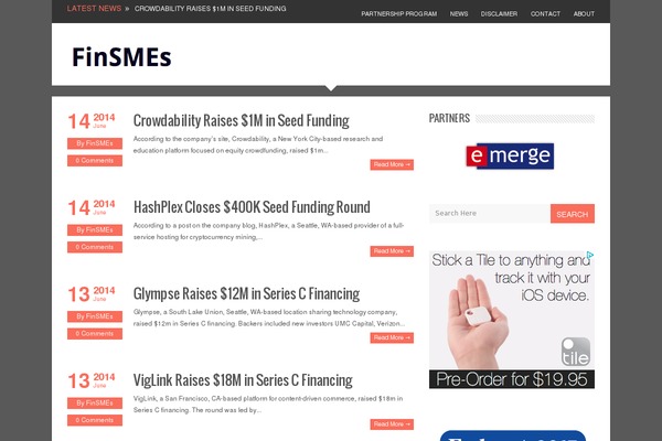 finsmes.com site used Milkit