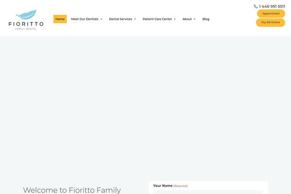 Prodent-child theme site design template sample
