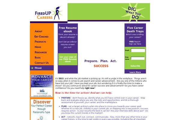 firedupcareers.com site used WP-PortalTheme