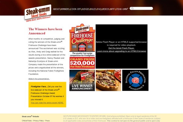 firehousechallenge2014.com site used Steakumm