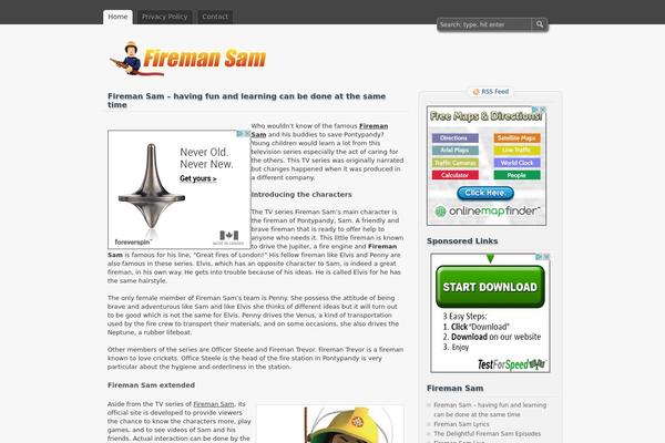 zBench theme site design template sample