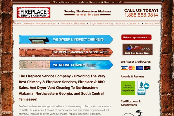 fireplaceservicecompany.com site used Dynamite