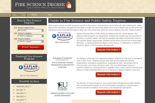firesciencedegree.com site used Fsd