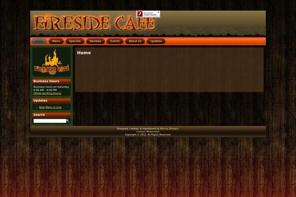 fireside-cafe.com site used Wordpresstheme