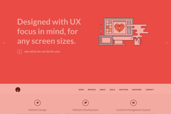 OneEngine theme site design template sample