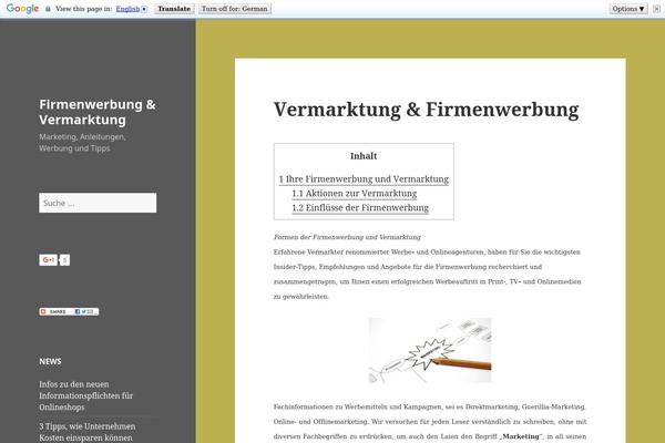 firmenwerbung-vermarktung.de site used Twenty Fifteen