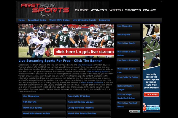 first-row-sports.com site used Heatmap-adsense-black