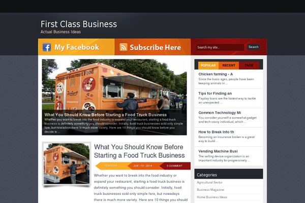 Vulcan theme site design template sample