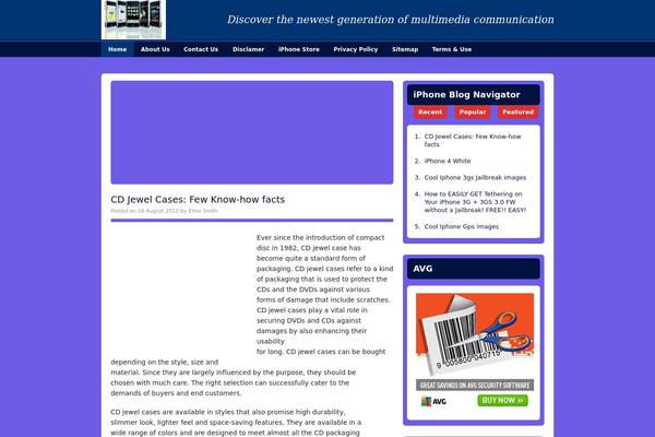 firstclassiphone.com site used Squeeze Theme